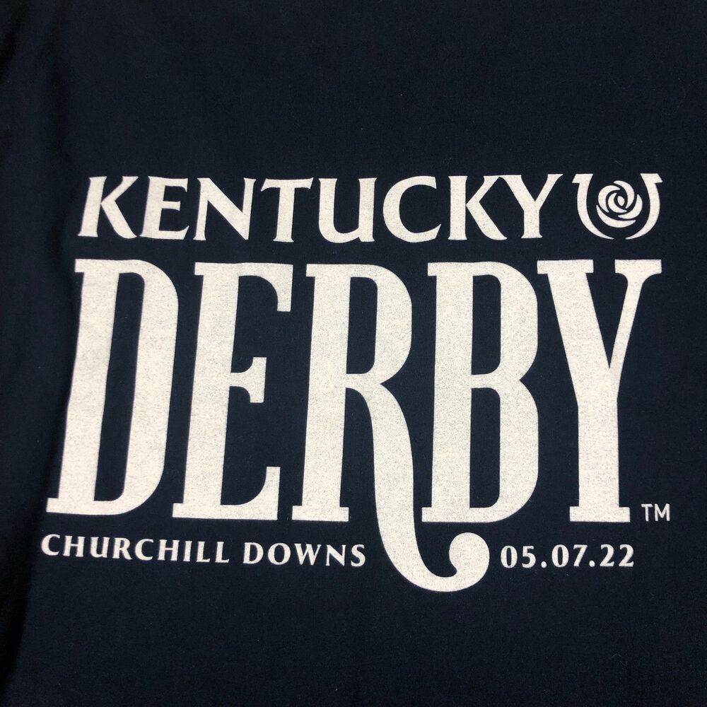 Kentucky Derby TShirt Unisex Navy Blue Size 2XL Horse Racing RICH STRIKE